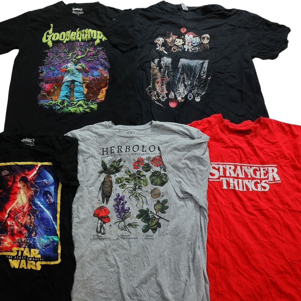 【訳あり】 古着卸 映画・ドラマ 半袖Tシャツ 27枚セット (メンズ ) スターウォーズ ストレンジャーシングス ホラー 中古 古着 WA3681拍卖