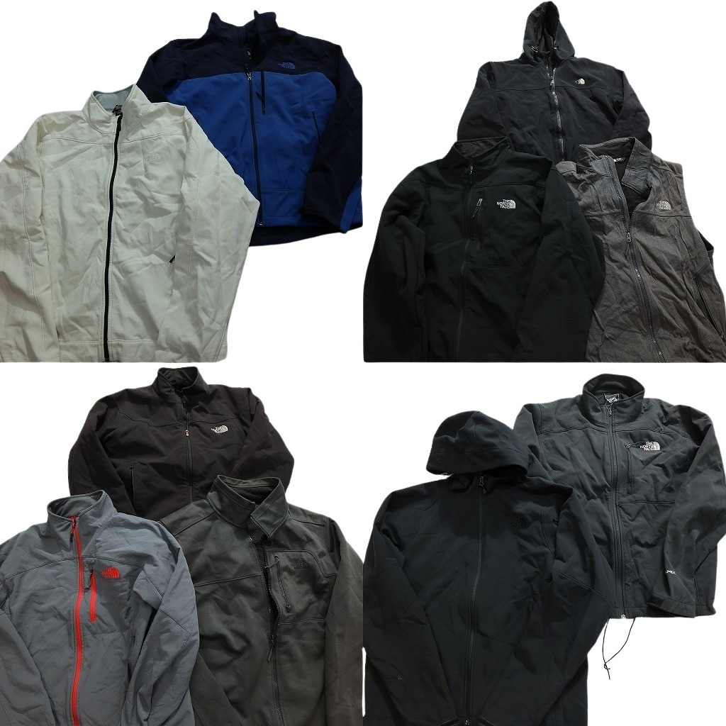 【訳あり】 古着卸 まとめ売り ノースフェイス ソフトシェル ジャケット 10枚セット (メンズ ) フーディー ベスト 中古 古着 WA3667拍卖