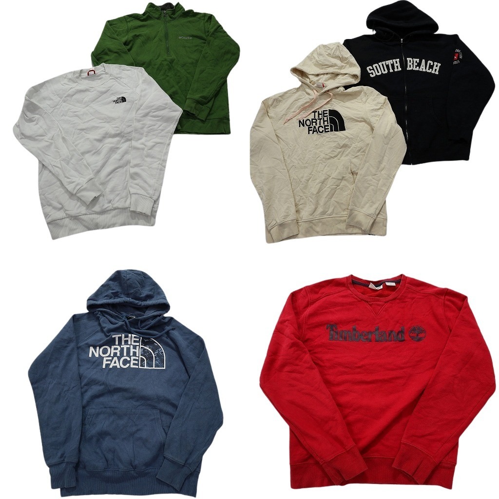 古着卸 まとめ売り アウトドアブランドMIX スウェット 6枚セット (メンズ S /M ) ノースフェイス コロンビア ティンバー 中古 古着 NC4142拍卖