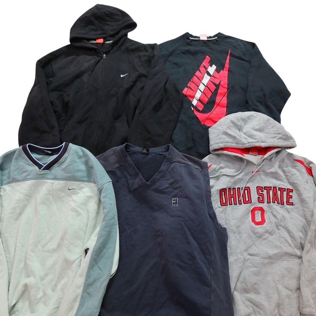 【訳あり】 古着卸 まとめ売り ナイキ NIKE スウェット 16枚セット (メンズ ) フルジップ フーディー スウォッシュ 中古 古着 WA3756拍卖