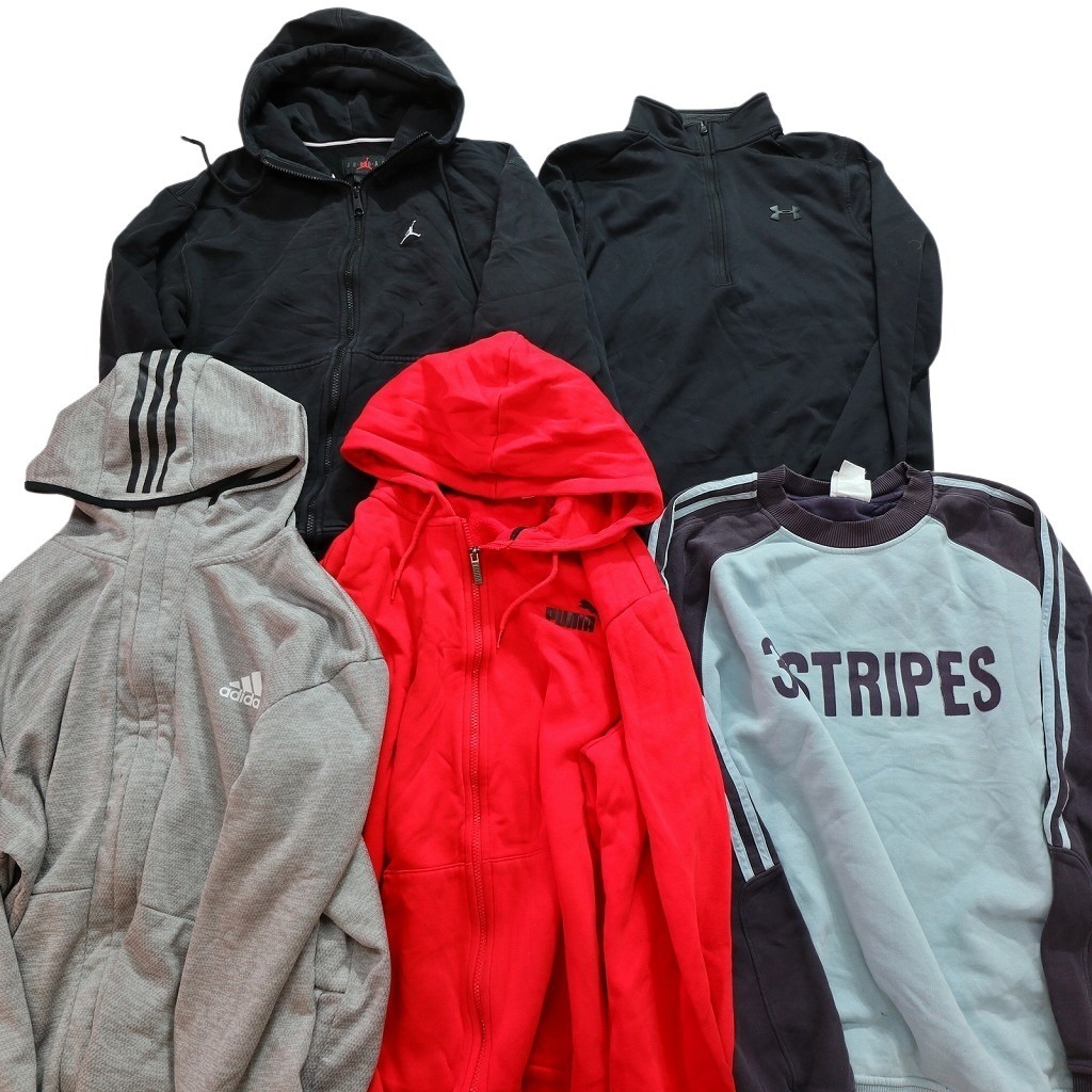 【訳あり】 古着卸 まとめ売り スポーツブランドMIX スウェット 15枚セット (メンズ ) アディダス ジョーダン プーマ 中古 古着 WA3767拍卖