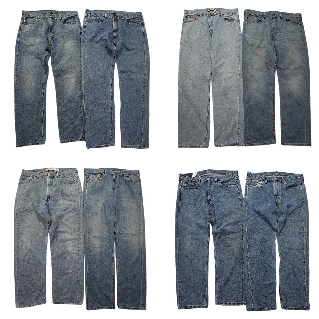 古着卸 まとめ売り リーバイス 505 デニム パンツ 8枚セット (メンズ 36 ) ボタンフライ フェード ライトブルー 中古 古着 NC4780拍卖