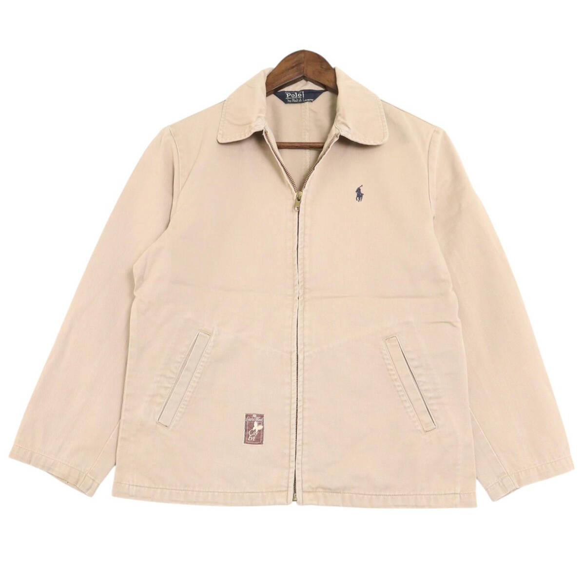 90年代 Polo by Ralph Lauren ポロ ラルフローレン スイングトップ ベージュ(メンズ M )中古 古着 A4516拍卖