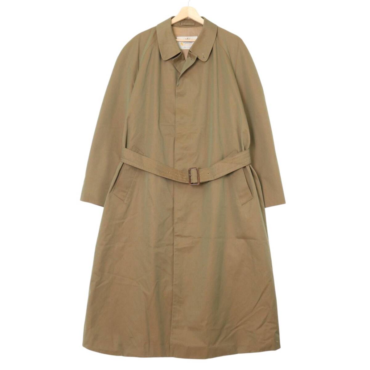 80年代 カナダ製 Aquascutum アクアスキュータム ステンカラーコート(メンズ 46相当)中古 古着 A4557拍卖