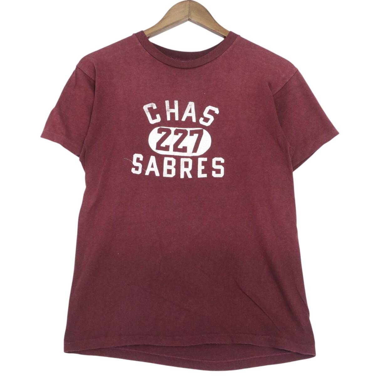60年代 Champion チャンピオン 半袖Tシャツ ヴィンテージ ワインレッド(メンズ M )中古 古着 A4524拍卖