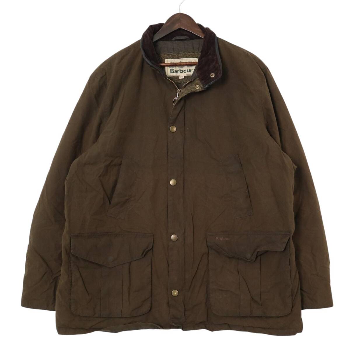 Barbour バブアー HEREFORD オイルドジャケット 大きいサイズ オリーブ(メンズ XXL)中古 古着 A4706拍卖