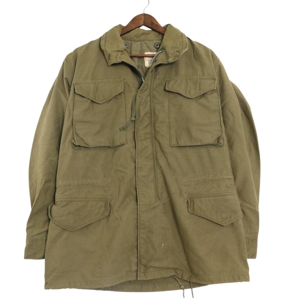 60年代 米軍実物 U.S.ARMY M-65 フィールドジャケット 2nd ヴィンテージ ミリタリー オリーブ(メンズ SMALL REGULAR )中古 古着 A4766拍卖