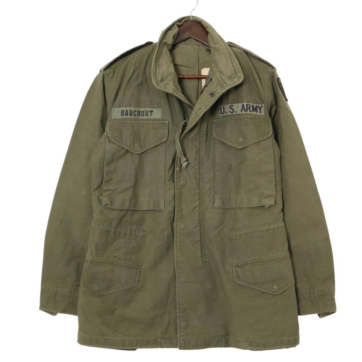 80年代 米軍実物 U.S.ARMY M-65 フィールドジャケット 3rd ミリタリー オリーブ(メンズ X-SMALL REGULAR )中古 古着 A4793拍卖
