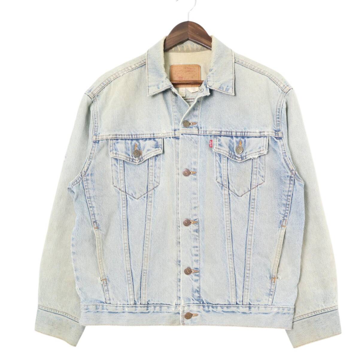 90年代 Levi's リーバイス 70507 デニムトラッカージャケット ライトブルー(メンズ L)中古 古着 A4873拍卖