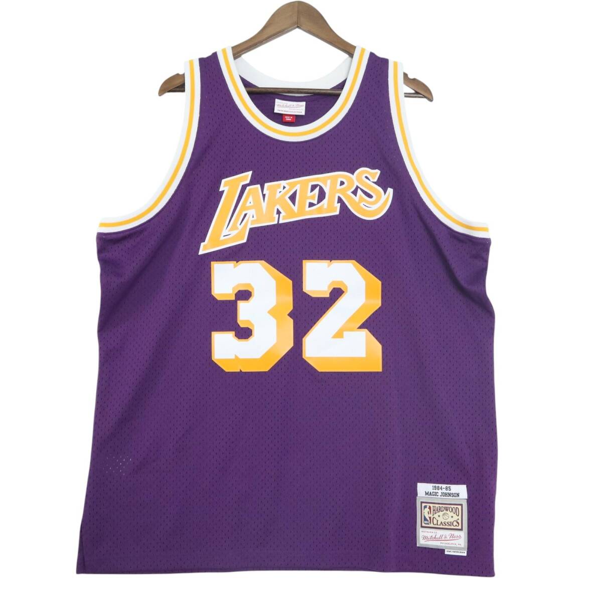 Mitchell&Ness NBA ロサンゼルス・レイカーズ MAGIC JOHNSON マジック・ジョンソン ユニフォーム (メンズ 2XL)中古 古着 A4831拍卖