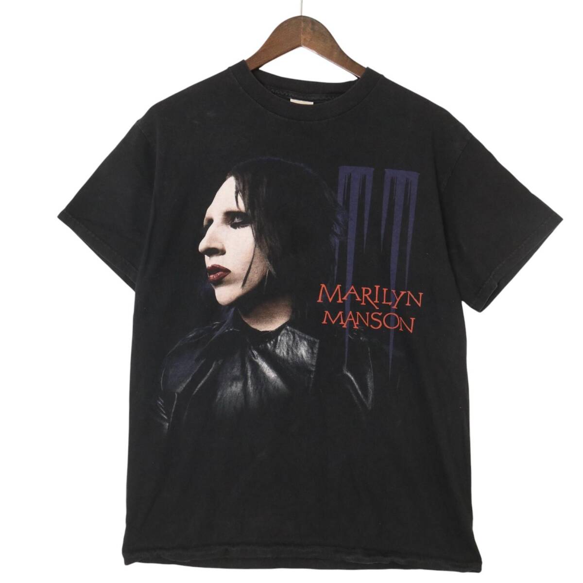 00年代 TENNESSEE RIVER MARILYN MANSON マリリン・マンソン 半袖Tシャツ ブラック(メンズ M)中古 古着 A5010拍卖