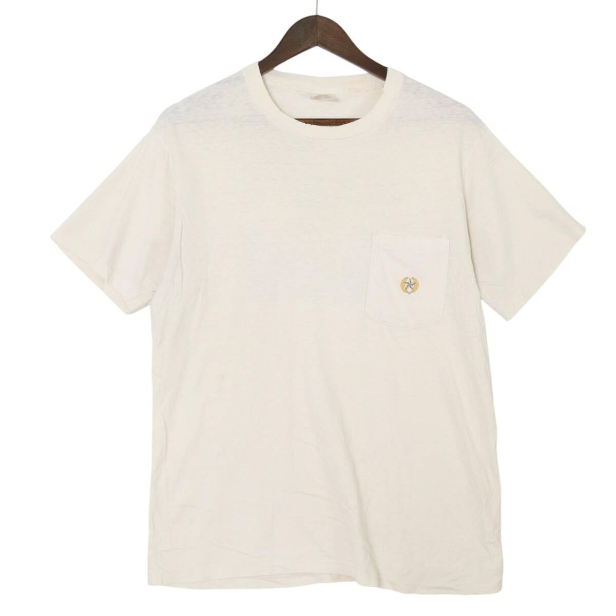 80年代 USA製 Banana Republic バナナリパブリック 半袖Tシャツ ホワイト(メンズ L相当)中古 古着 A5014拍卖