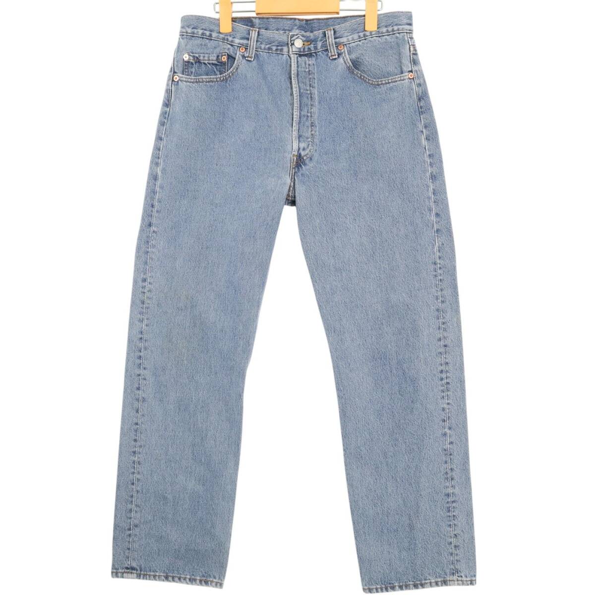 00年代 USA製 Levi's リーバイス 501 デニムパンツ ブルー (メンズ W35 L30) 中古 古着 A3781拍卖