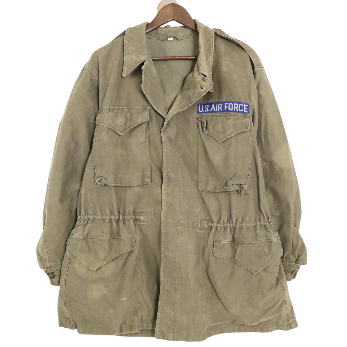 40年代 米軍実物 U.S.ARMY M-43 フィールドジャケット ヴィンテージ ミリタリー オリーブ (メンズ 44 L) 中古 古着 A3893拍卖