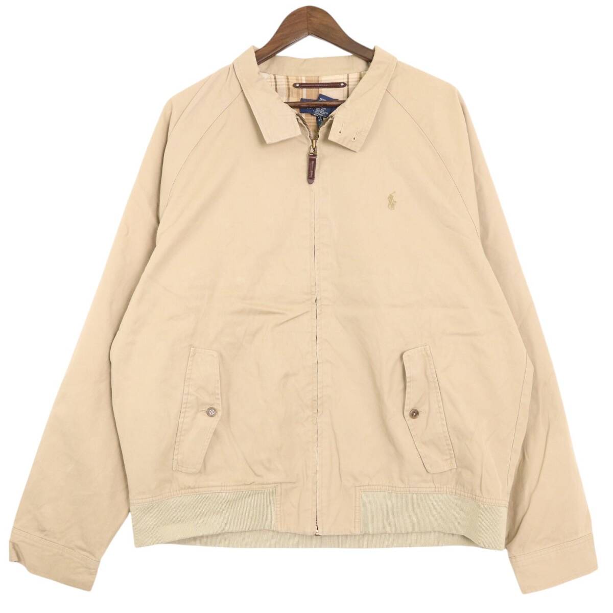 POLO GOLF ポロゴルフ ハリントンジャケット ラルフローレン ベージュ (メンズ XL) 中古 古着 A3931拍卖