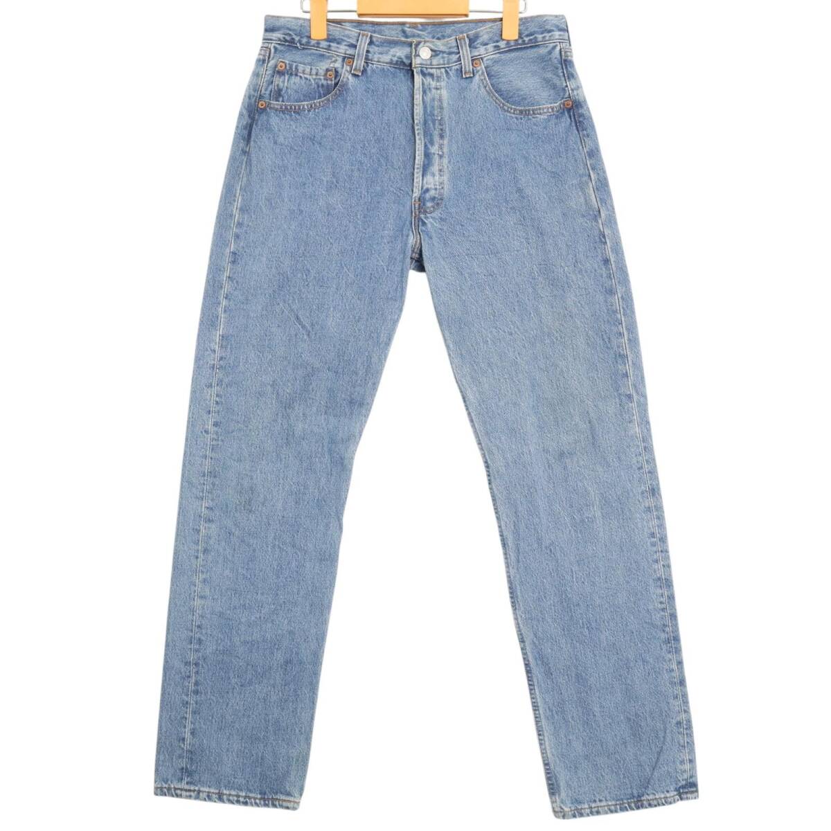 90年代 USA製 Levi's リーバイス 501 デニムパンツ ブルー (メンズ W34 L32) 中古 古着 A4065拍卖