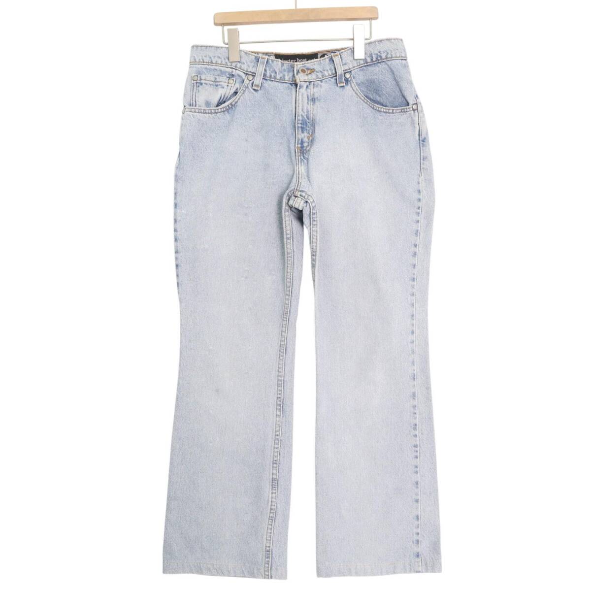 90年代 USA製 Levi's リーバイス SilverTab シルバータブ hip ster boot cut デニムパンツ ブルー (レディース 11 JR. M) 中古 古着 A4100拍卖