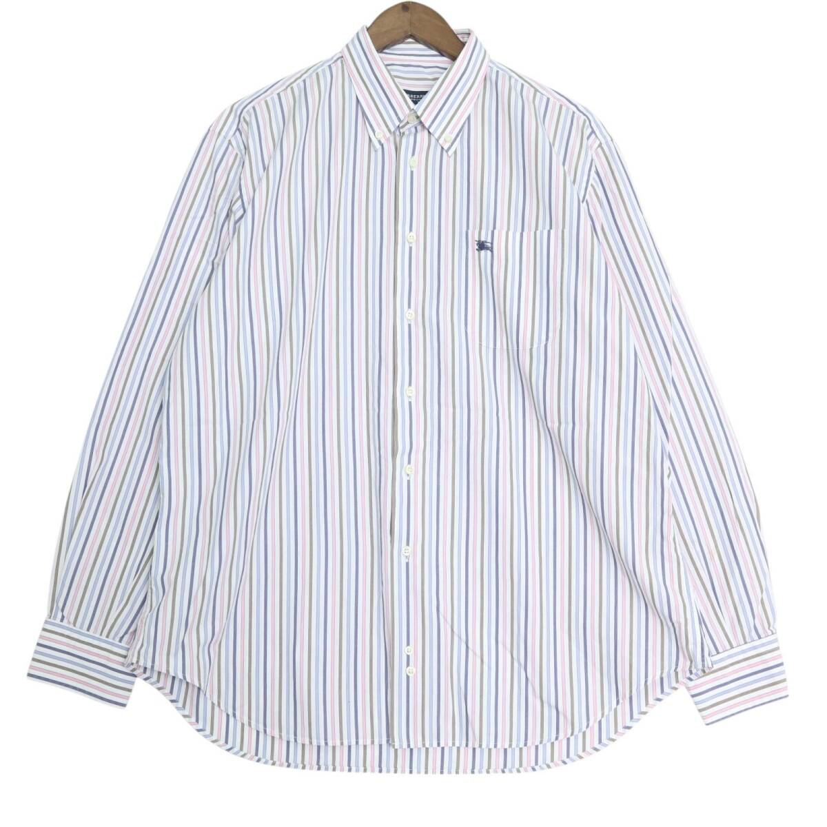 BURBERRY バーバリー ボタンダウンシャツ ストライプ マルチカラー (メンズ XL) 中古 古着 A4207拍卖