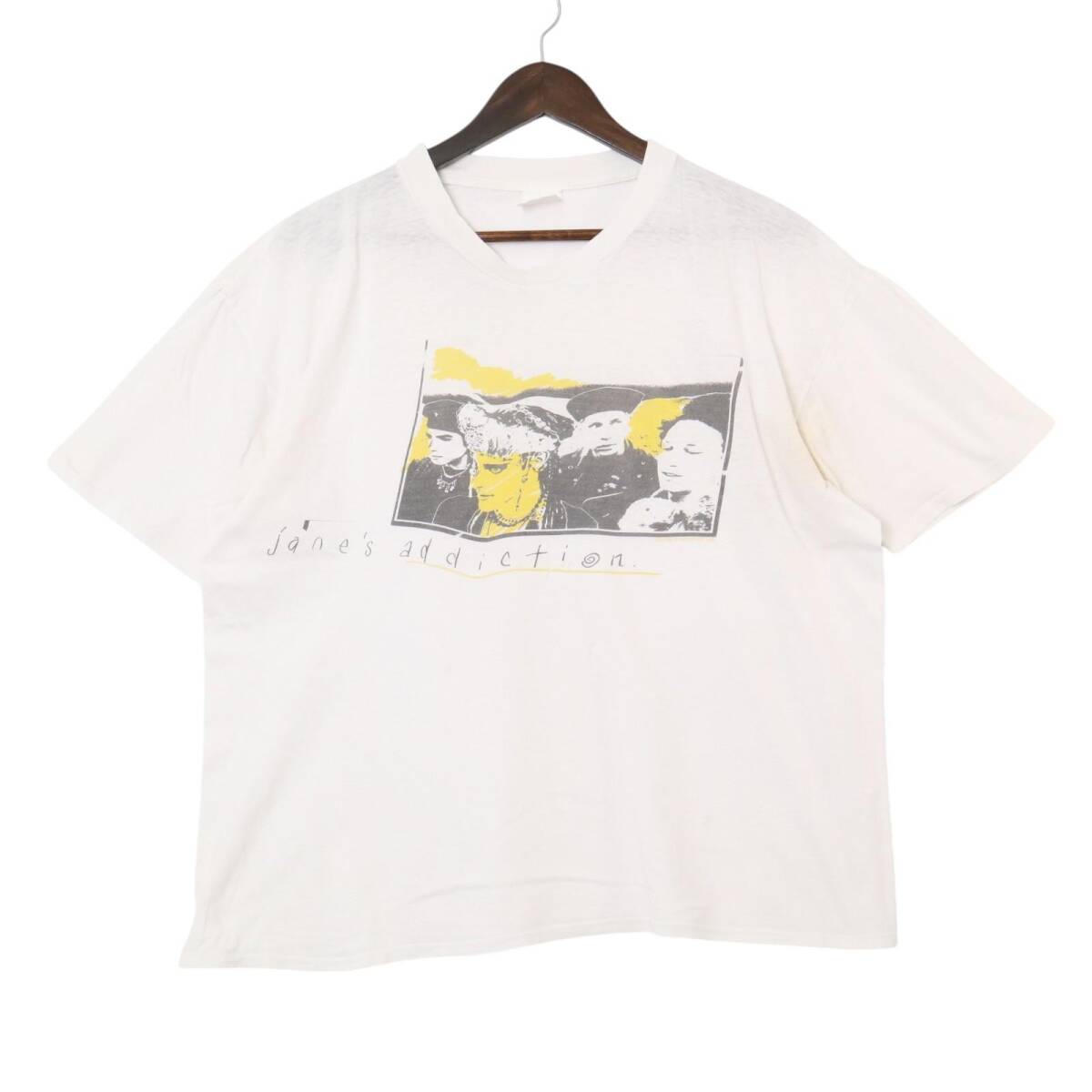 80年代 jane's addiction Tシャツ バンド バンT ホワイト (メンズ XL) 中古 古着 A4260拍卖