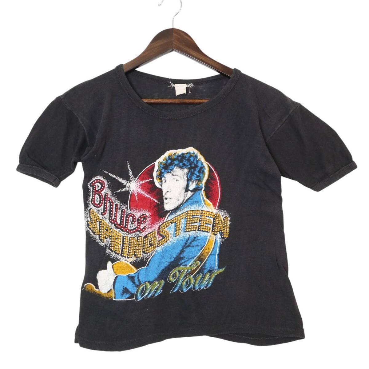 70年代 Bruce SPRINGSTEEN Tシャツ ヴィンテージ ブラック (メンズ S) 中古 古着 A4352拍卖