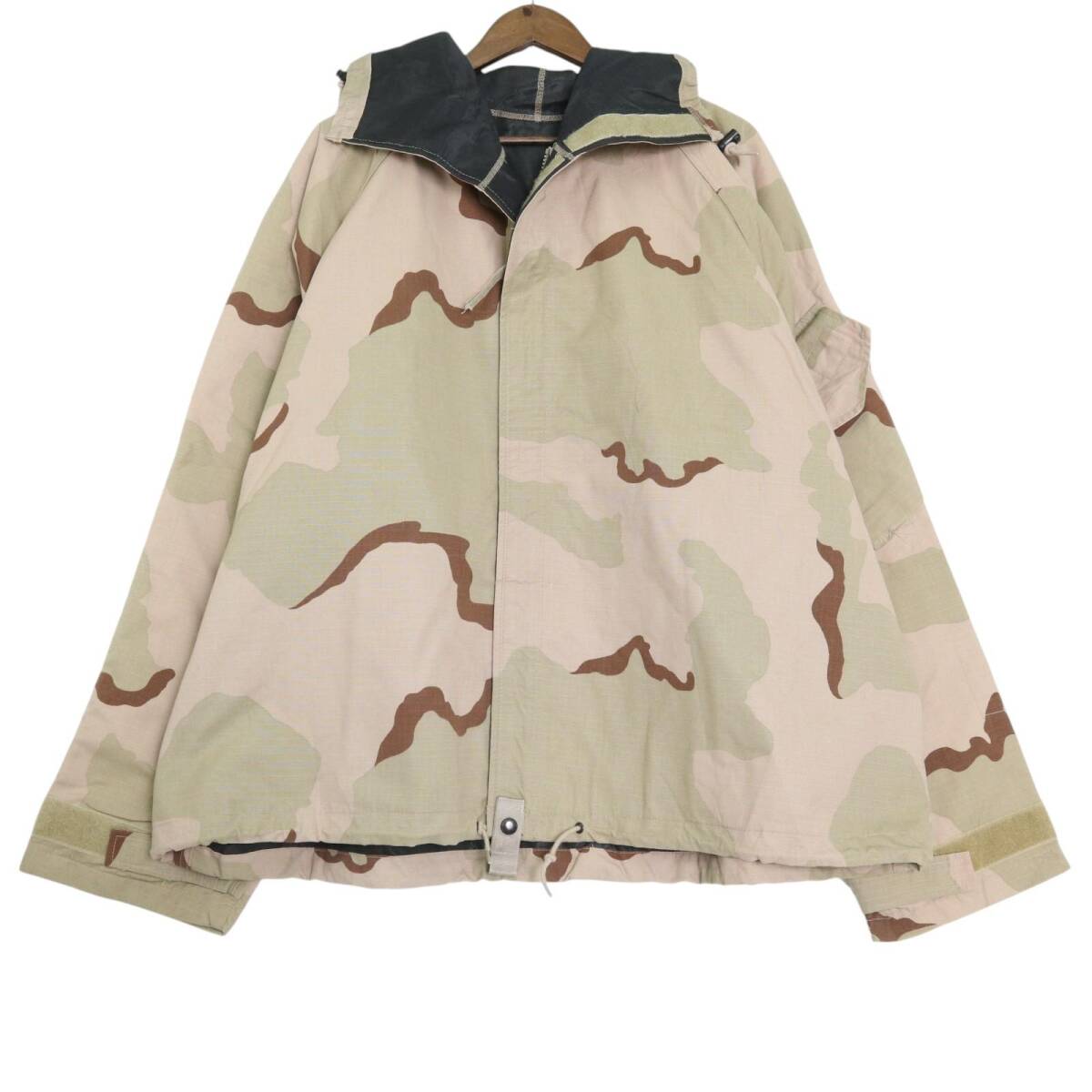 00年代 米軍実物 U.S.ARMY ケミカルプロテクティブジャケット ミリタリー 3Cデザートカモ (メンズ X-LARGE LONG) 中古 古着 A4355拍卖