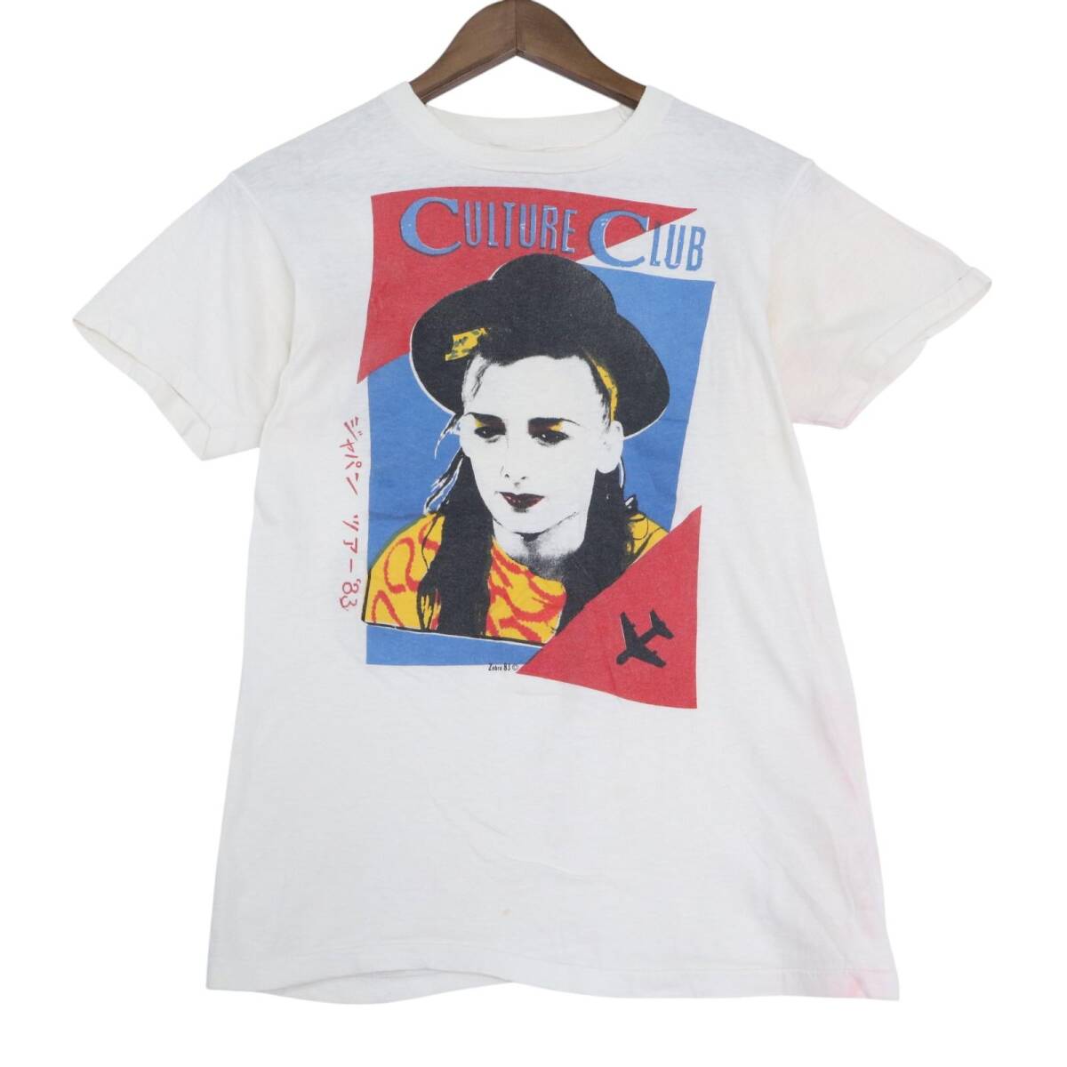 80年代 USA製 SCREEN STARS スクリーンスターズ CULTURE CLUB カルチャークラブ Tシャツ バンド ホワイト (メンズ M) 中古 古着 A4371拍卖