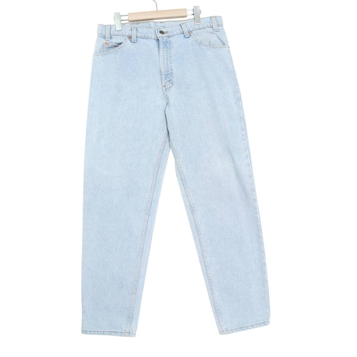 90年代 USA製 Levi's リーバイス 550 デニムパンツ オレンジタブ ライトブルー (メンズ W34 L30) 中古 古着 A4451拍卖