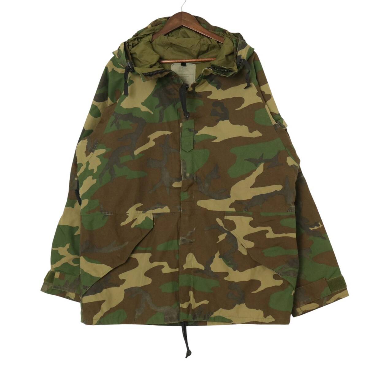90年代 米軍実物 U.S.ARMY ECWCS GEN1 GORE-TEX パーカージャケット ミリタリー ウッドランドカモ (メンズ LARGE LONG) 中古 古着 A3000拍卖