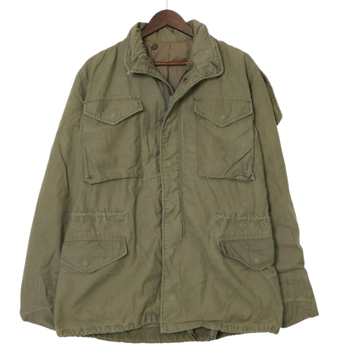 米軍実物 U.S.ARMY M-65 フィールドジャケット 3rd ミリタリー オリーブ (メンズ M相当) 中古 古着 A3010拍卖