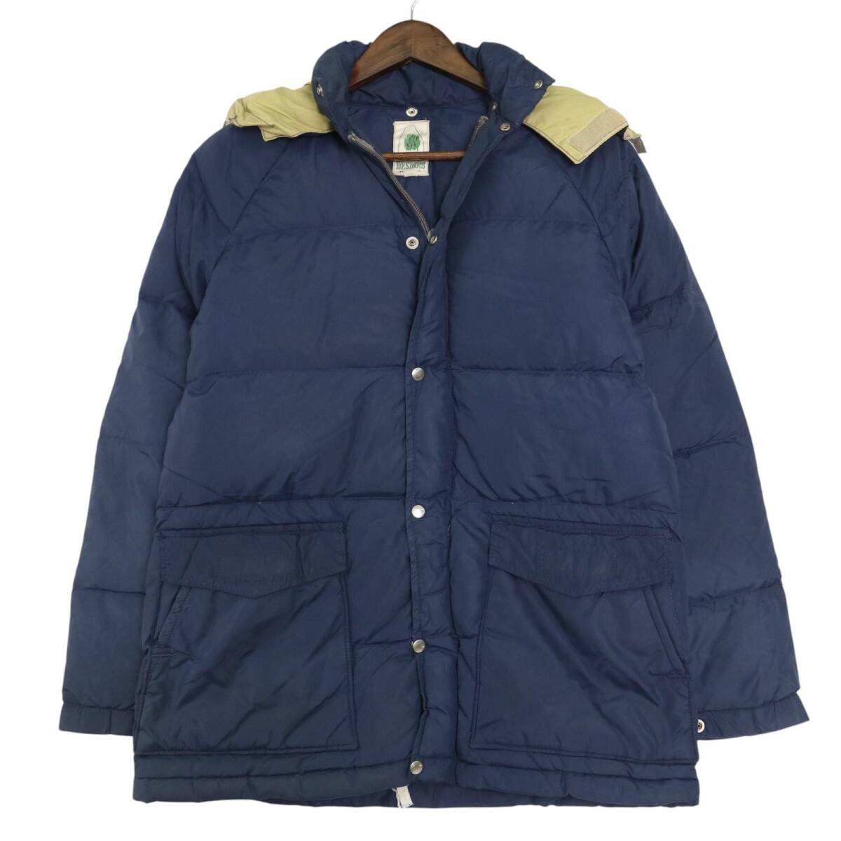 80年代 SIERRA DESIGNS シエラ デザイン ダウンジャケット アウトドア ネイビー (メンズ XS) 中古 古着 A3213拍卖
