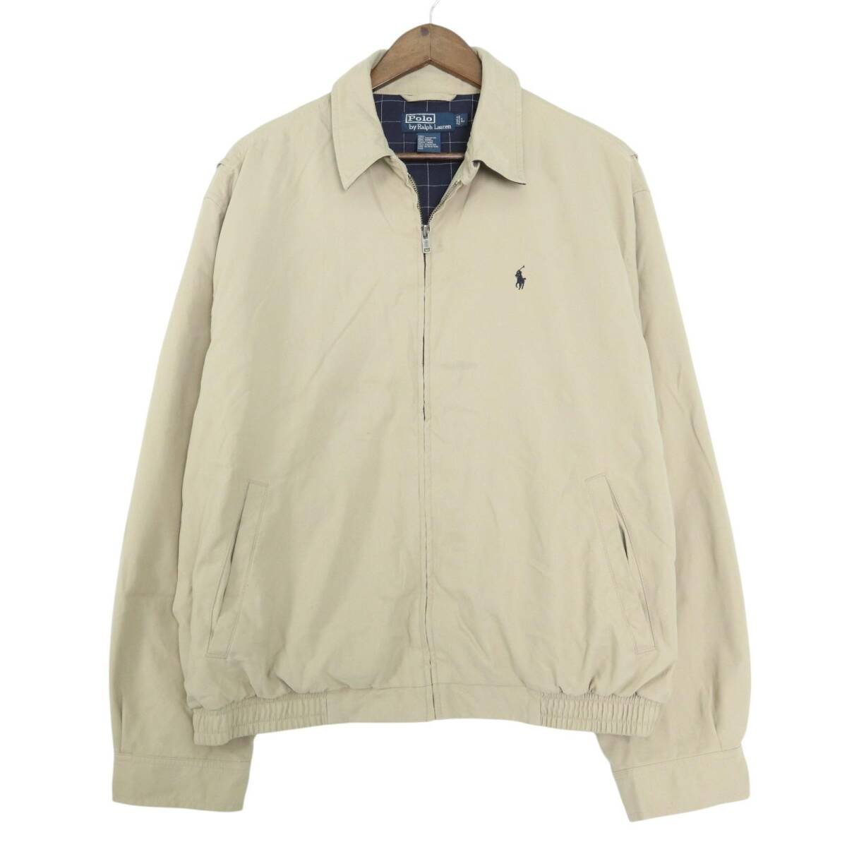 90年代 Polo by Ralph Lauren ポロ ラルフローレン スイングトップ アイボリー (メンズ L) 中古 古着 A3470拍卖