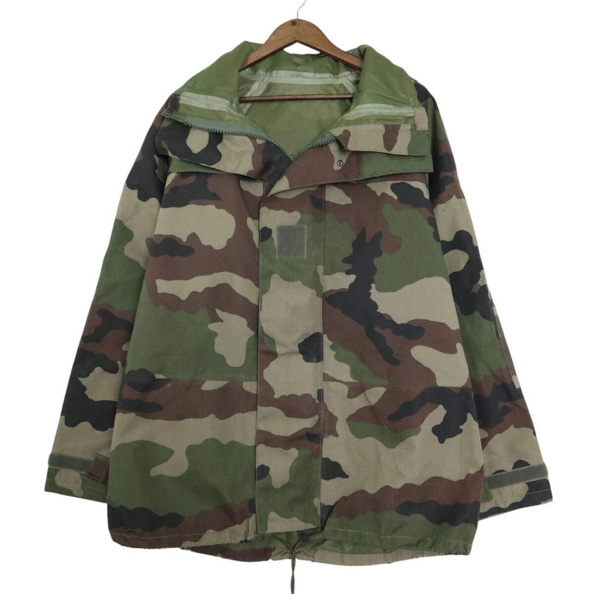 00年代 フランス軍 GORE-TEXパーカー ミリタリージャケット CCEカモ グリーン (メンズ) 中古 古着 A3481拍卖