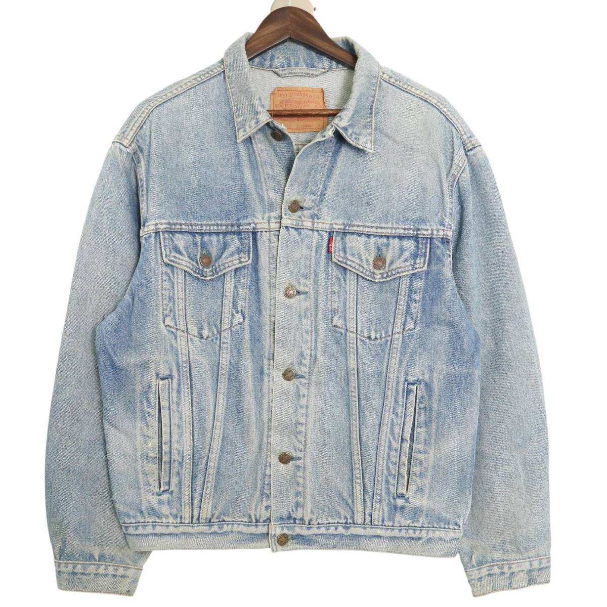 90年代 Levi's リーバイス 70503-0214 デニムジャケット ライトブルー (メンズ M) 中古 古着 A3487拍卖