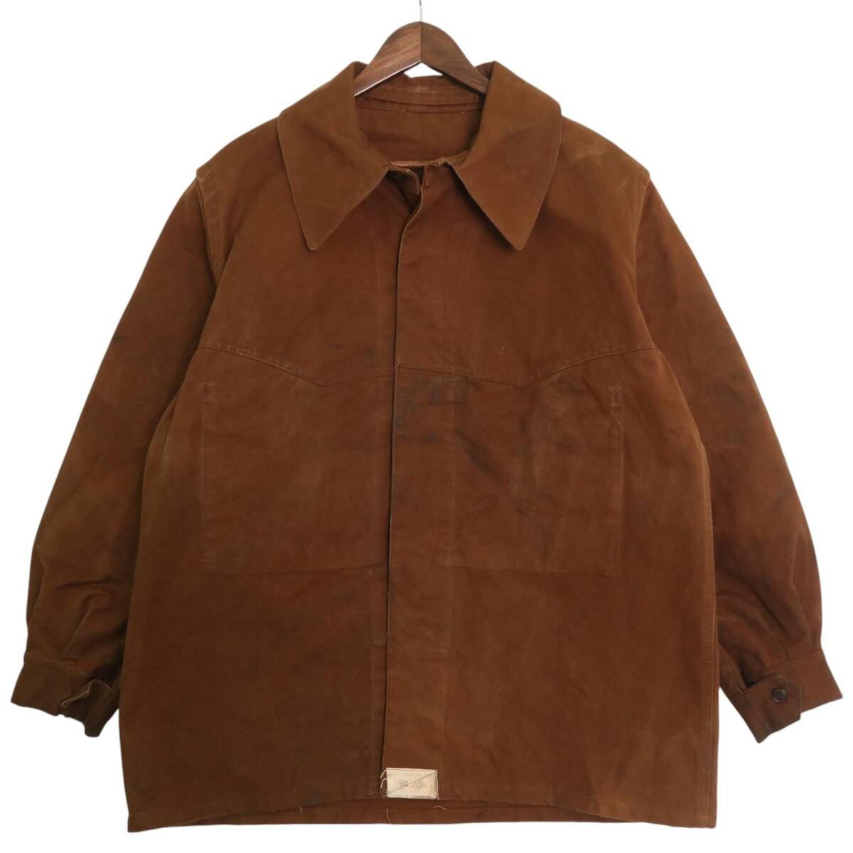 50年代 フランス国鉄 SNCF レイルロード ワークジャケット ヴィンテージ ユーロ ワーク ブラウン (メンズ 94 80) 中古 古着 A3678拍卖