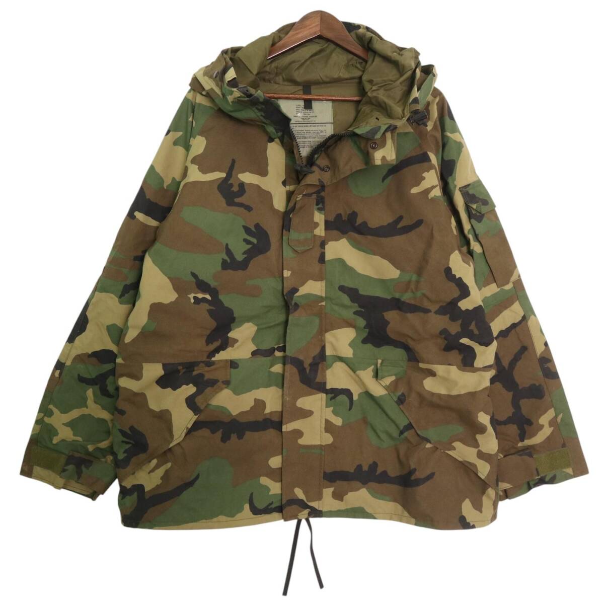 90年代 米軍実物 U.S.ARMY ECWCS GEN1 GORE-TEX パーカー ミリタリー ウッドランドカモ グリーン(メンズ X-LARGE REGULAR) 中古 古着 A3679拍卖