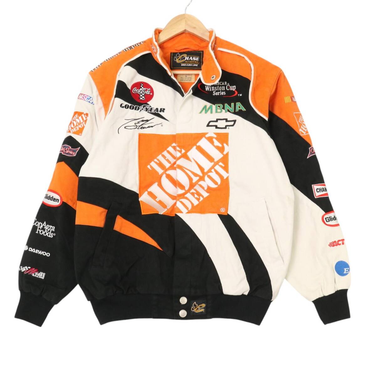 CHASE AUTHENTICS NASCAR ナスカー THE HOME DEPOT レーシングジャケット 企業ロゴ(メンズ S) 中古 古着 A3647拍卖
