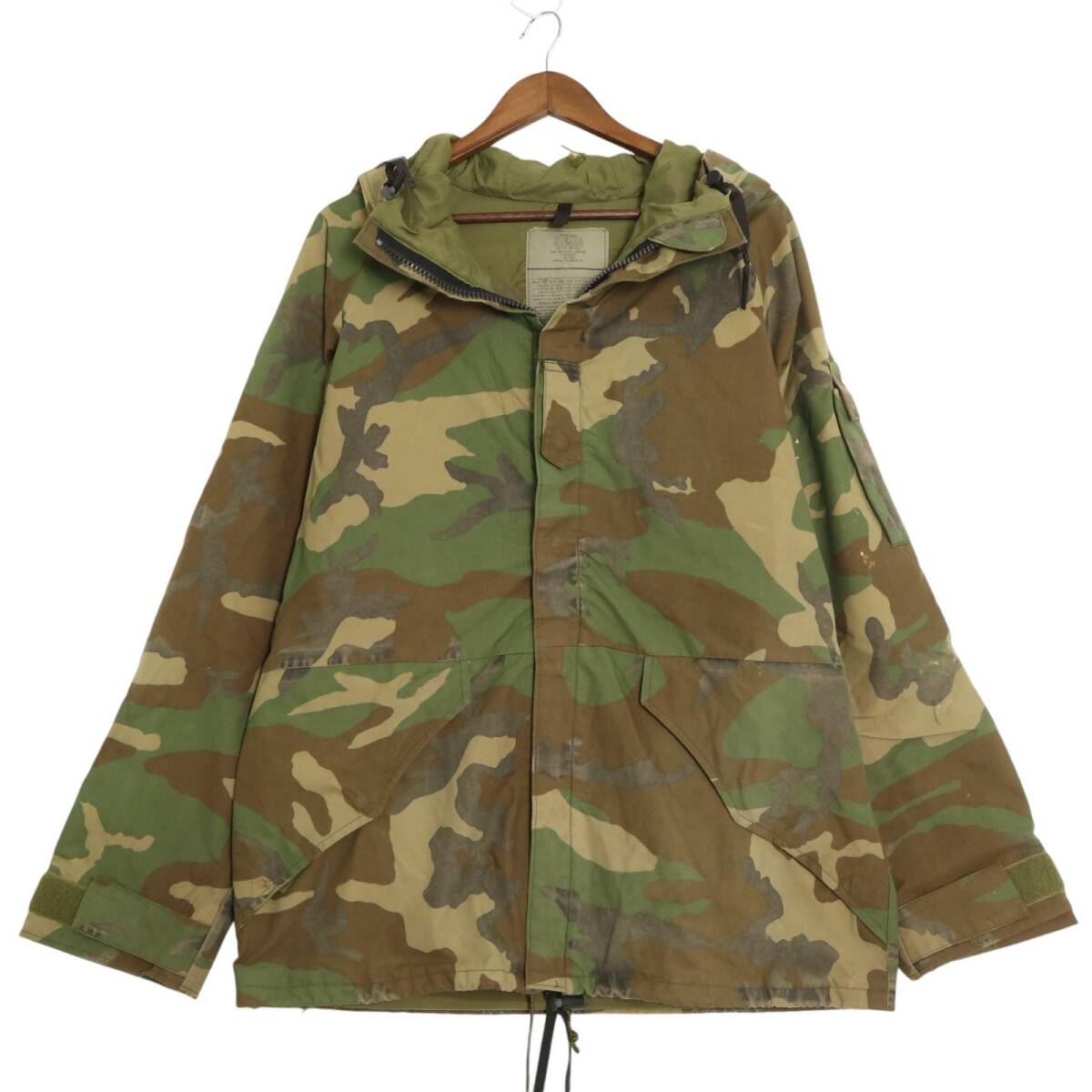 90年代 米軍実物 U.S.ARMY ECWCS GEN1 GORE-TEX パーカージャケット ミリタリー ウッドランドカモ (メンズ M REG) 中古 古着 A2089拍卖