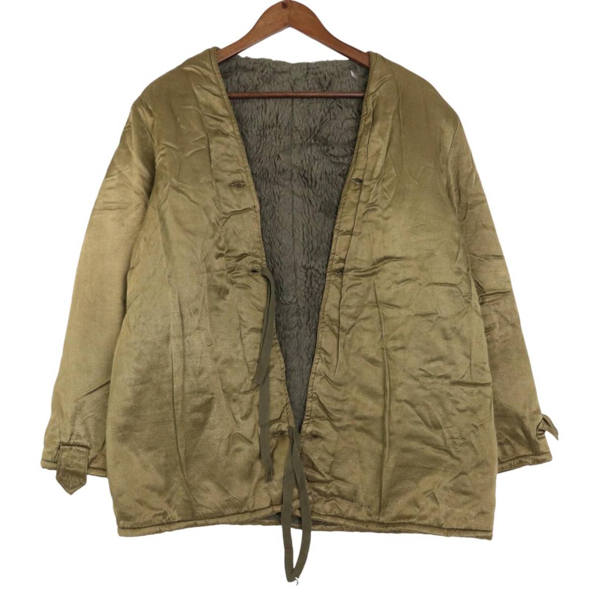 ギリシャ軍 ボアライナー ミリタリージャケット ユーロ ミリタリー オリーブ (メンズ L相当) 中古 古着 A2344拍卖