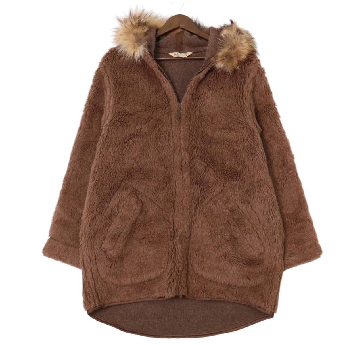 70年代 L.L.Bean エルエルビーン エスキモージャケット ボアジャケット アウトドア ブラウン (レディース L) 中古 古着 A2373拍卖