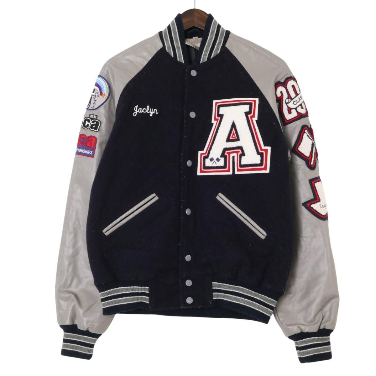 balfour ウール スタジアムジャケット スタジャン ブラック (メンズ S) 中古 古着 A2503拍卖