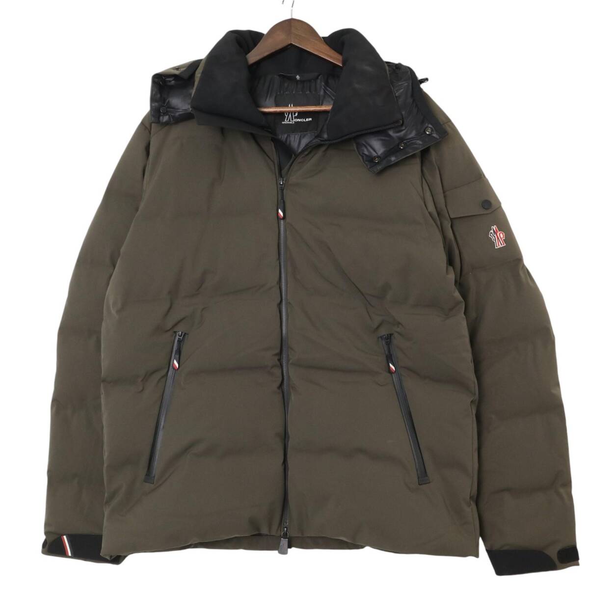 MONCLER モンクレール グルノーブル モンジュテック ダウンジャケット オリーブ (メンズ 4) 中古 古着 A2747拍卖