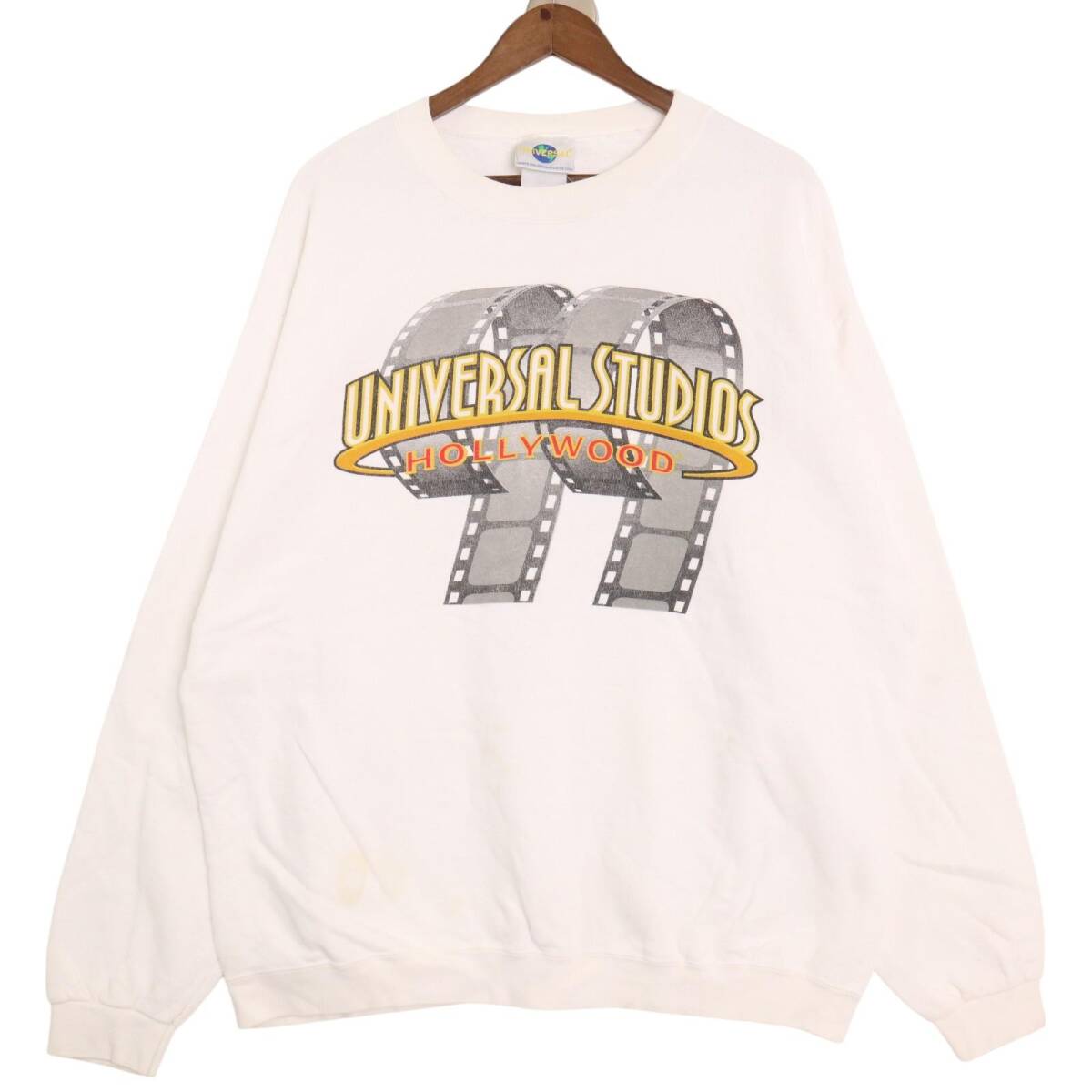 UNIVERSAL ユニバーサル UNIVERSAL STUDIO HOLLYWOOD ユニバーサルスタジオハリウッド スウェット ホワイト (メンズ XL) 中古 古着 A2844拍卖