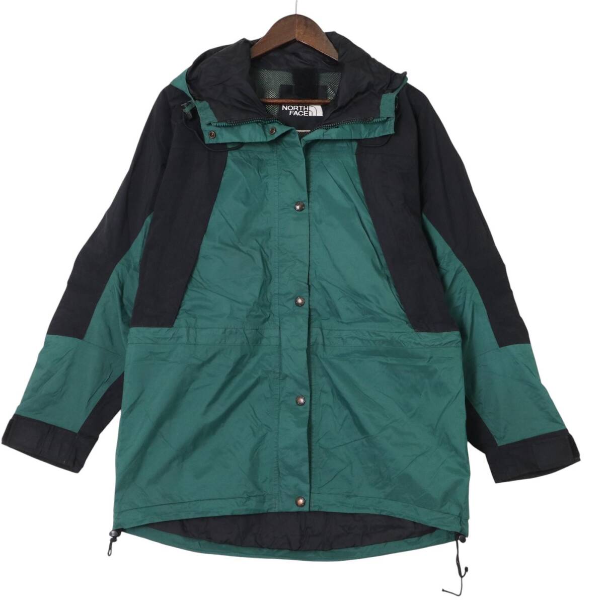 90年代 THE NORTH FACE ノースフェイス マウンテンライトジャケット GORE-TEX アウトドア グリーン (レディース XL相当) 中古 古着 A2905拍卖