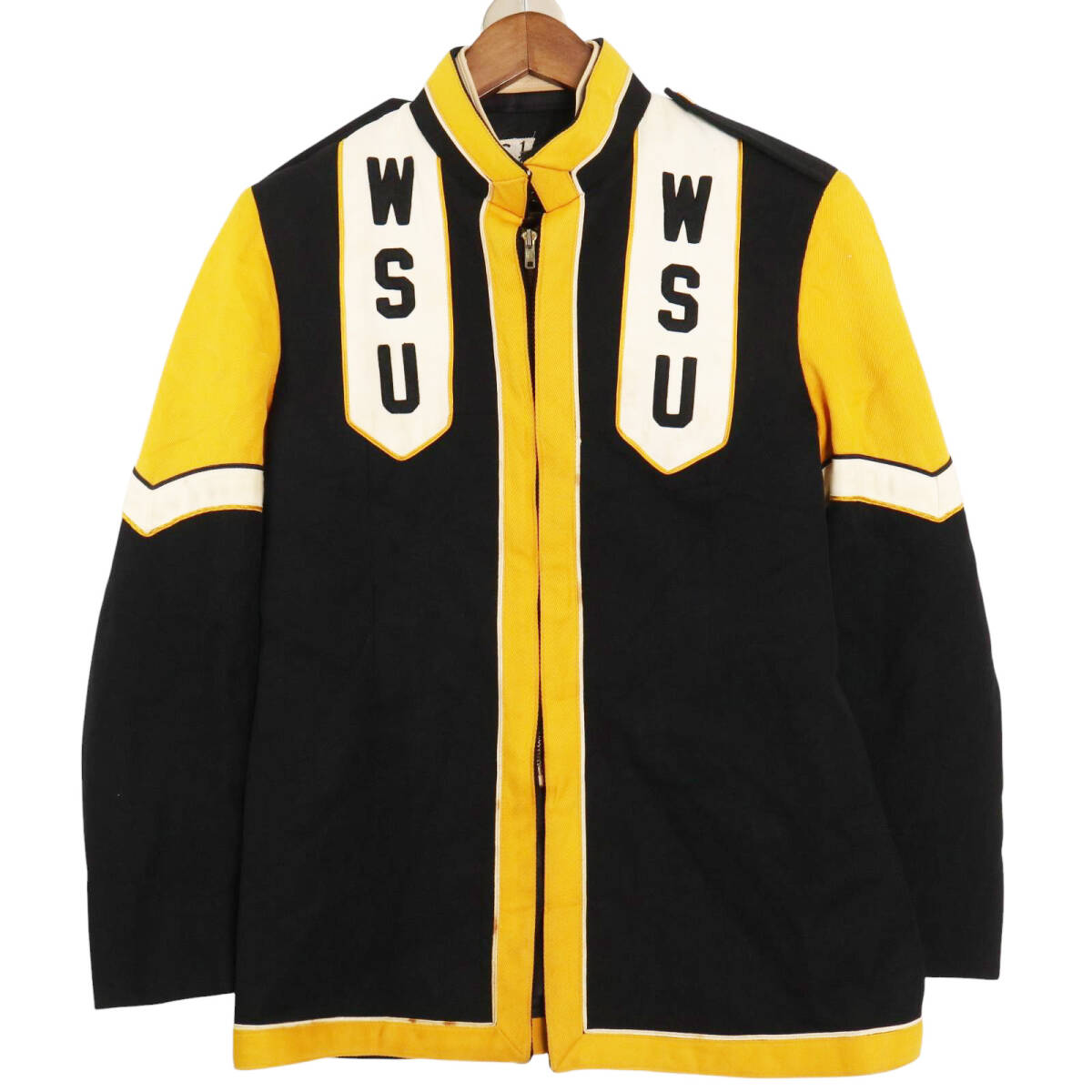 70年代 Fruhauf Uniforms アワードジャケット ヴィンテージ カレッジ イエロー (メンズ 38 S) 中古 古着 A2952拍卖