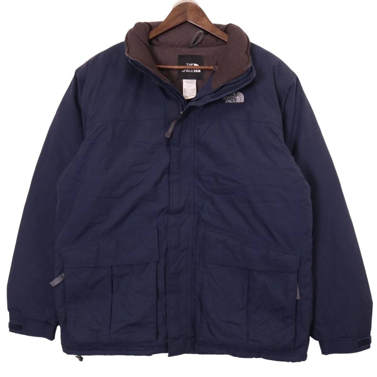 THE NORTH FACE ノースフェイス ダウンジャケット アウトドア ネイビー (メンズ M) 中古 古着 A1154拍卖