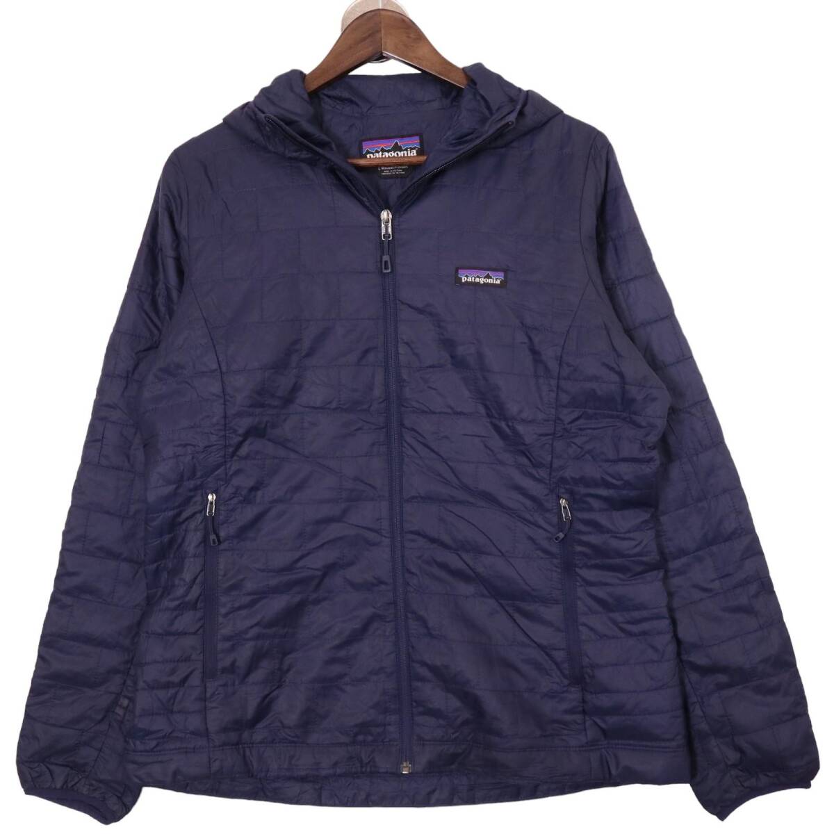 patagonia パタゴニア ナノパフ ジャケット アウトドア ネイビー (レディース L) 中古 古着 A1162拍卖