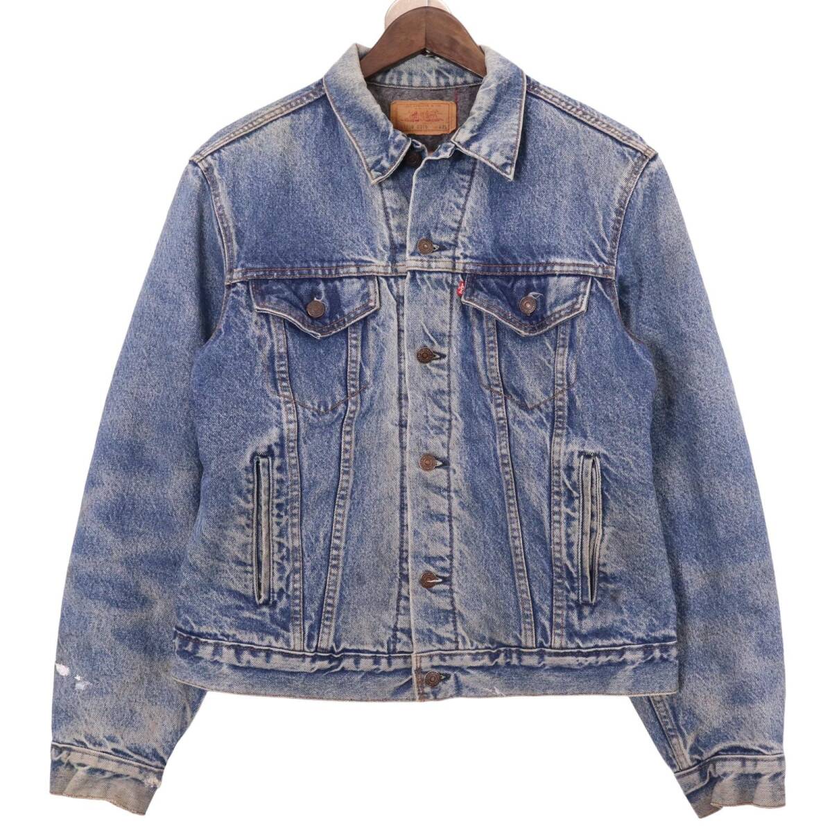 90年代 USA製 Levi's リーバイス 71506-0316 デニムジャケット ブルー (メンズ 42) 中古 古着 A1191拍卖
