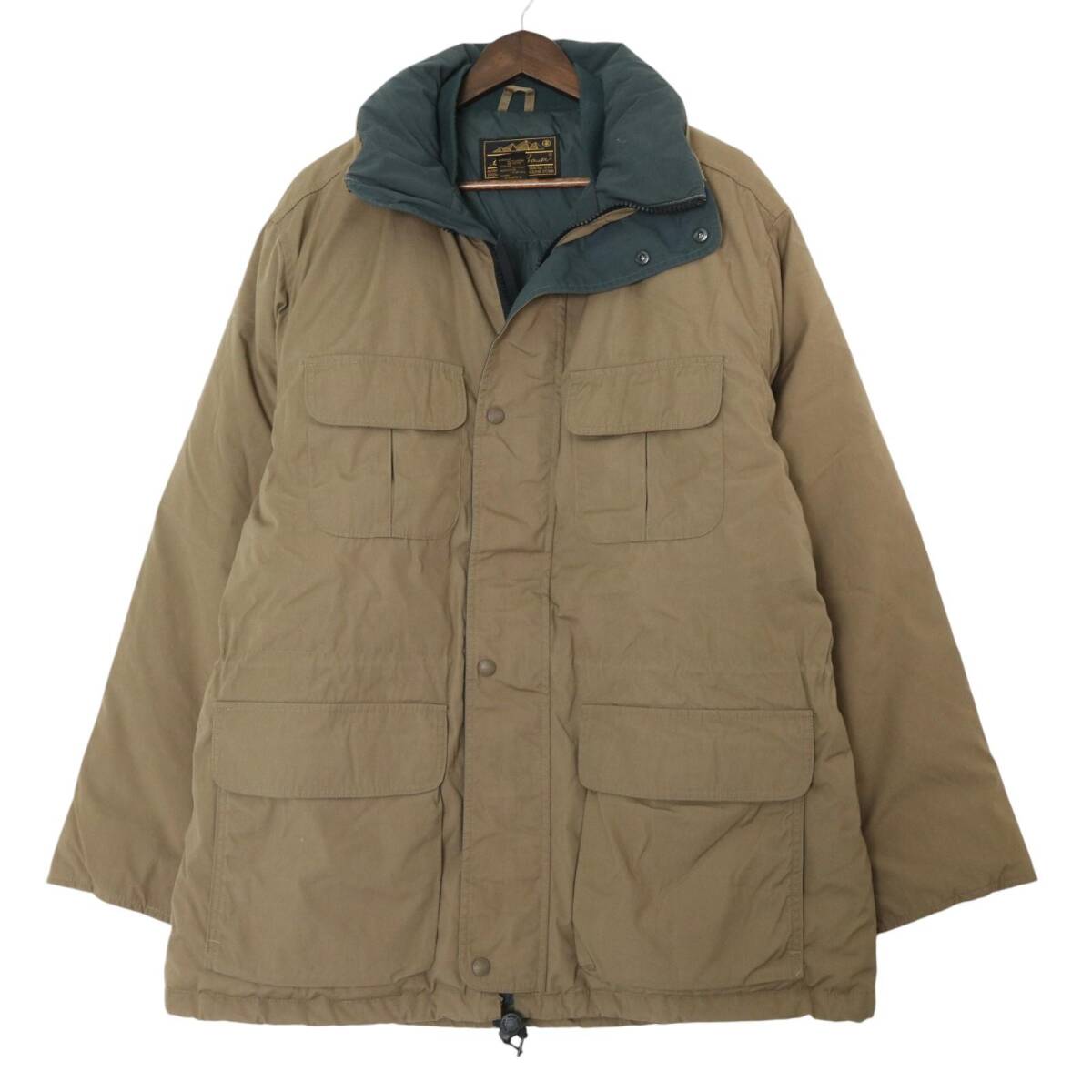 90年代 Eddie Bauer エディーバウアー RIDGE LINE ダウンジャケット アウトドア ベージュ (メンズ L) 中古 古着 A1303拍卖
