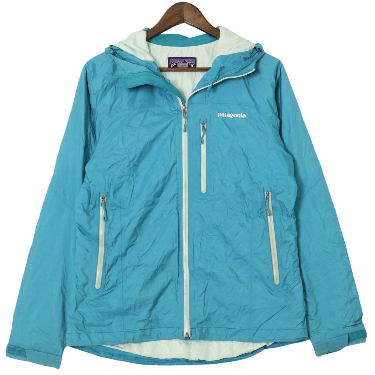 00年代 patagonia パタゴニア トレントシェル マウンテンパーカー PRIMALOFT アウトドア ライトブルー (レディース M) 中古 古着 A1316拍卖