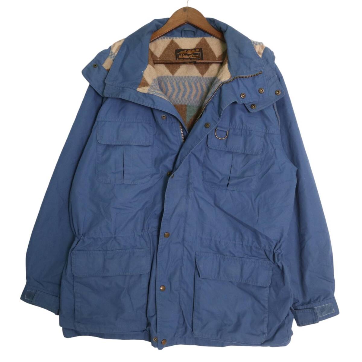 90年代 Eddie Bauer エディーバウアー マウンテンパーカー アウトドア ブルー (メンズ L) 中古 古着 A1440拍卖